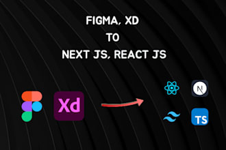 convert figma to next js figma to react js using tailwind, typescript