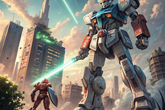 do illustration and concept mecha, gundam, and robot