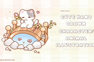 draw cute cartoon or animal illustrations