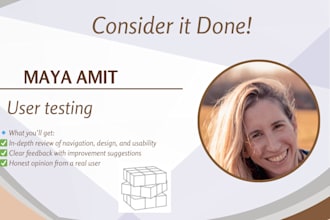 review your website and give feedback for improvement