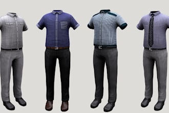 do 3d second life model, garment model, 3d clothing design and rig it