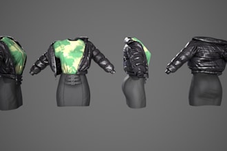 do 3d second life model, garment model, 3d clothing design and rig it