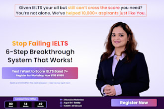 design high converting landing page and funnel for webinar