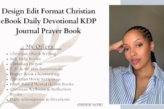 design edit format christian ebook, daily devotional, KDP, journal prayer book