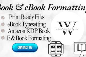 do book and ebook formatting paperback createspace ingramspart KDP kindle lulu