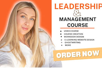 create leadership development course content, management course, training manual