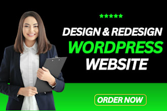 build wordpress website, redesign wordpress or business website development