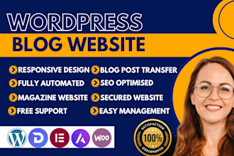 create a professional wordpress blog, wordpress website, wordpress seo ranking