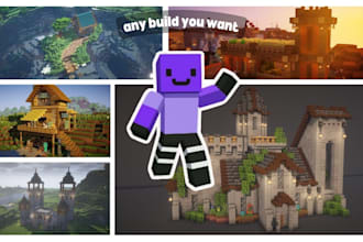 build best minecraft house, spawn, castle in java or bedrock