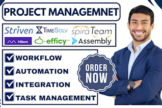 setup project management striven timesolv spirateam efficy crm assembly milient