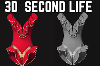 design and rig vrchat cloth realistic 3d second life model clothing 3d vrchat
