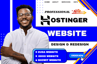 design or redesign hostinger website, showit, odoo design, weebly webador, duda