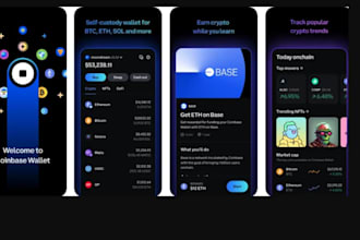 build wallet app  for your token and coin creation  and build blockchain app
