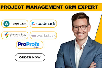 setup project management taiga roadmunk stackby  workstack proprofs project crm