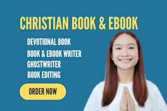 edit christian books and ebook, religious book cover, ghostwrite christian book