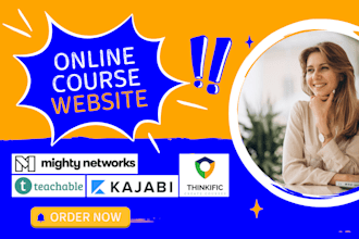 design online course website elearning website online course content upload