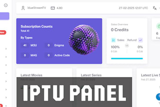 setup fast iptv reseller panel, iptv store with unlimited credits