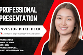 design powerpoint investor pitch deck for business and startups