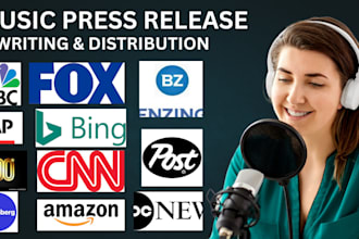 do press release music press release and distribute PR to top music platforms