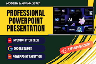 design, redesign and animate powerpoint presentation and pitch decks