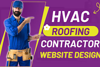 design contractor, construction, solar, cleaning, plumbing, hvac roofing website