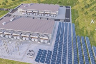 do photorealistic 3d render for warehouse, data center, storage room, 3d factory