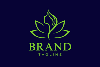 design a beautiful and elegant lotus flower logo for your brand