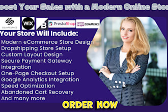 create ecommerce website with shopify woocommerce wix ecwid squarespace store