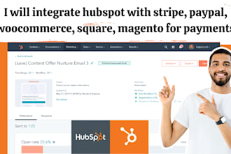 integrate hubspot with stripe, paypal, woocommerce, square, magento for payments