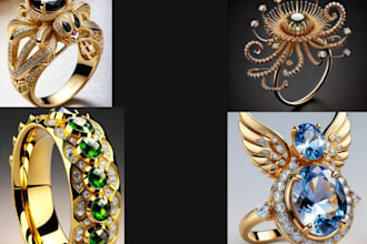 create 3d jewelry design realistic jewelry rendering