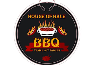 design stylish bbq team restaurant food truck logo