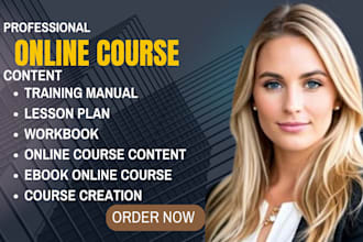 online course content ebook online course creation udemy elearning course video