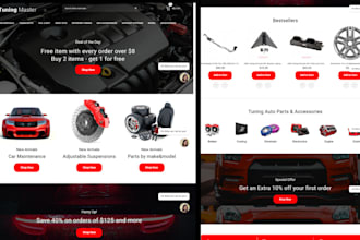 design automotive part ecommerce website, automotive website, auto part store