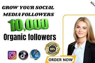 increase social media followers fast organically, grow facebook page instagram