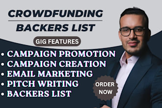 create a targeted email list of potential crowdfunding backers