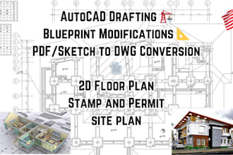 draw and stamp 3d architectural drawing, mep, floor plan, site plan, city permit