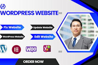 manage wordpress website edit wordpress maintenance support update bug fix issue
