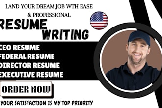 write executive resume writing federal senior director vp CEO usajobs resume