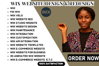develop or redesign wix website for business fix wix error velo code, wix studio