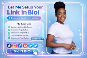 design social media landing page instagram promotion link in bio setup stanstore