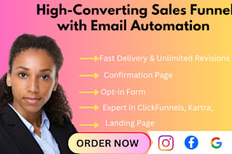 design clickfunnel kartra optin lead capture landing  confirmatiom page
