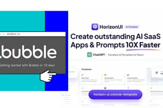 build bubble web app, marketplace, saas, ai integration with bubble io