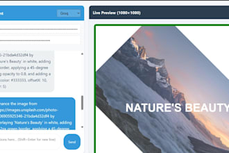 custom website with ai chatbot and image editing