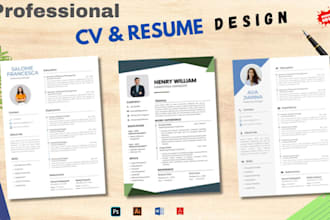 make professional CV or resume design in 24 hours