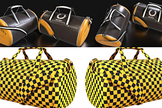 do realistic 3d bag design, prototypes, handbag design, bag modeling
