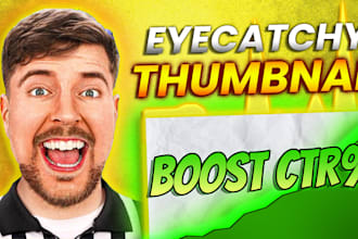 make eye catchy trendy thumbnail for your youtube channel