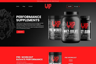 design health supplement shopify store supplement store supplement website