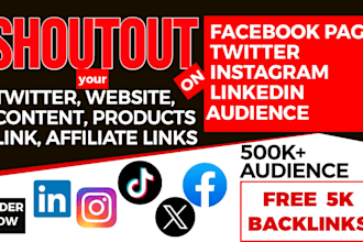 ad promote share content website link on facebook groups pages twitter shoutout