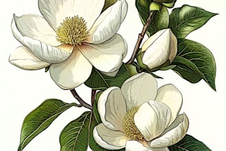 a beautiful vintage botanical illustration poster