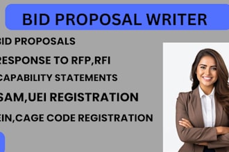 write bid proposal, response to rfp, rfi, rfx, government contract bid proposal
